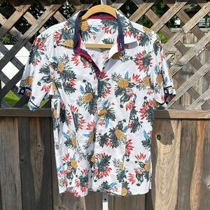 Fashion Nova Man Pineapple Hawaiian Shirt Size Large